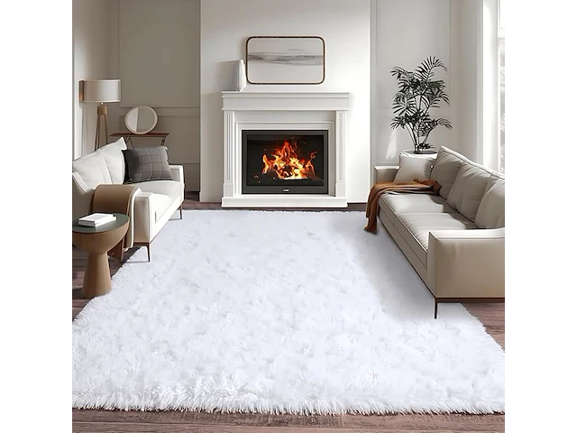Shaggy tapijt 120*160cm wit - afbeelding 1 van  3