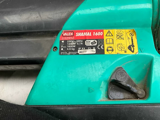Shamal 1600 – elektrische bladblazer/zuiger met opvangzak. - afbeelding 2 van  3