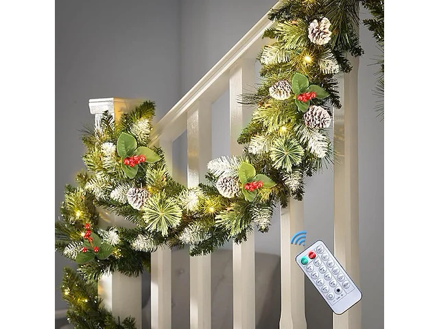 Shareconn verlichte kunstkerstslinger (270 cm) - afbeelding 1 van  4