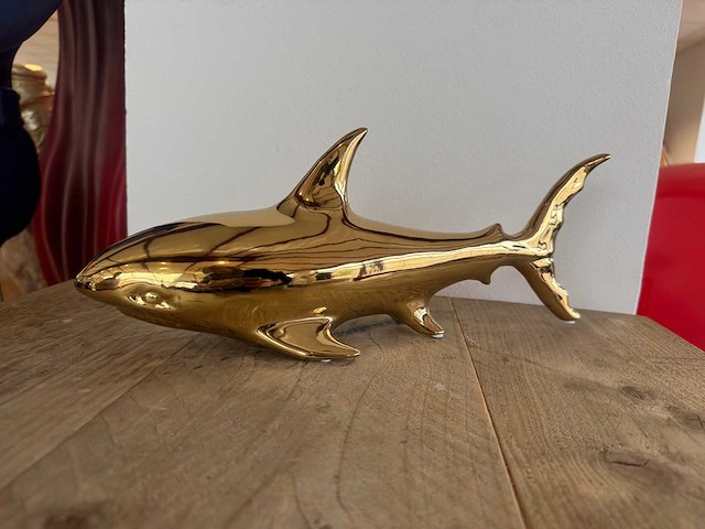 Shark chrome gold h14cm x l36cm - afbeelding 1 van  2