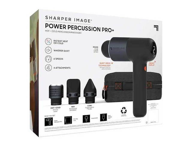 Sharper image pro+ percussie massager - afbeelding 6 van  7
