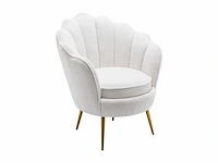 Shell fauteuil in witte badstof - afbeelding 3 van  6