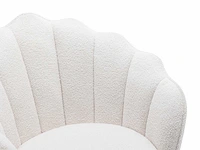 Shell fauteuil in witte badstof - afbeelding 4 van  6