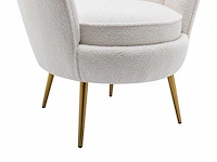 Shell fauteuil in witte badstof - afbeelding 5 van  6