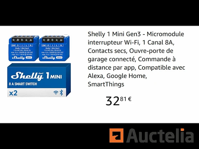 Shelly 1 mini gen3 wi-fi switch micromodule - afbeelding 1 van  1