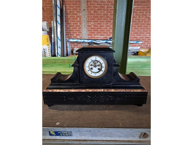 Shouwklok met leiesteen marmer (werking onbekend) ( 530 mm ) - afbeelding 1 van  6