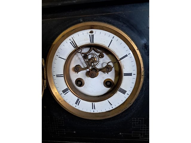 Shouwklok met leiesteen marmer (werking onbekend) ( 530 mm ) - afbeelding 2 van  6