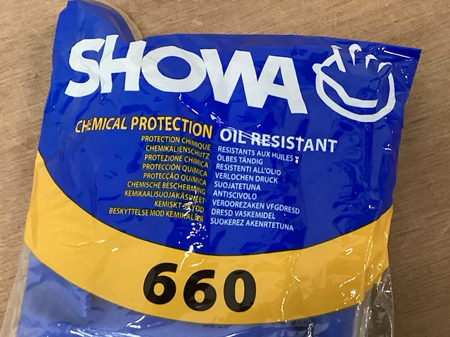 Showa 660 werkhandschoen chemicaliën bestendig, maat xxl (60x) - afbeelding 5 van  6