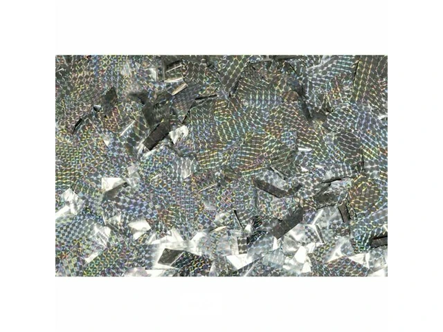 Showgear metallic confetti zilver laser 1kg - afbeelding 1 van  1