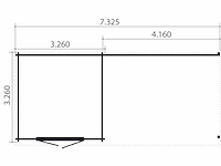Showmodel kampenhout: tuinhuis met lounge 7320 x 3260 mm - afbeelding 4 van  4