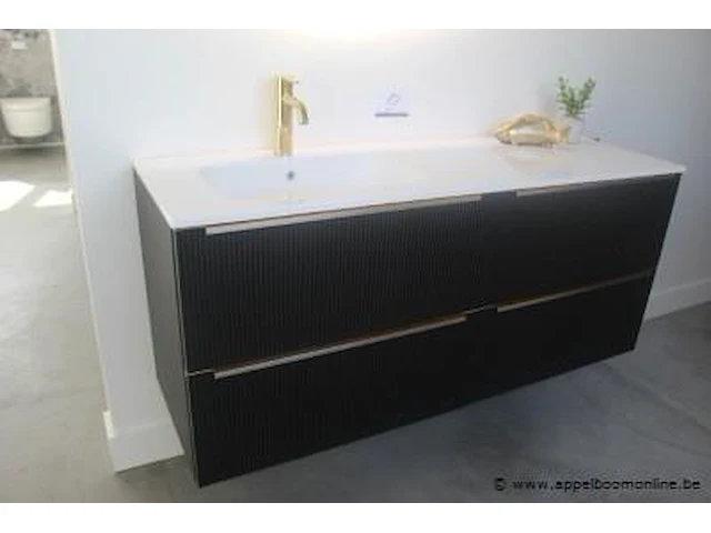 Showroom badkamermeubel plus spiegel afm plm 140x48x60cm en 120x75cm - afbeelding 2 van  5