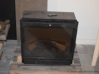 Showroom elektrische openhaard cassette dimplex firebox df2010 20" + schoorsteenmantel uit natuursteen sierra elvira afm 130x28x125cm, gedemonteerd - afbeelding 2 van  4