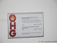 Showroom inbouw gashaard barbas gas fire, panorama 90-55 plus arduin omkasting, gemonteerd - afbeelding 3 van  3