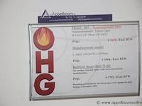 Showroom inbouw gashaard bellfires smart bell 75-60 plus schoorsteenmantel caliza capri afm 135x30x110cm, gedemonteerd - afbeelding 4 van  4