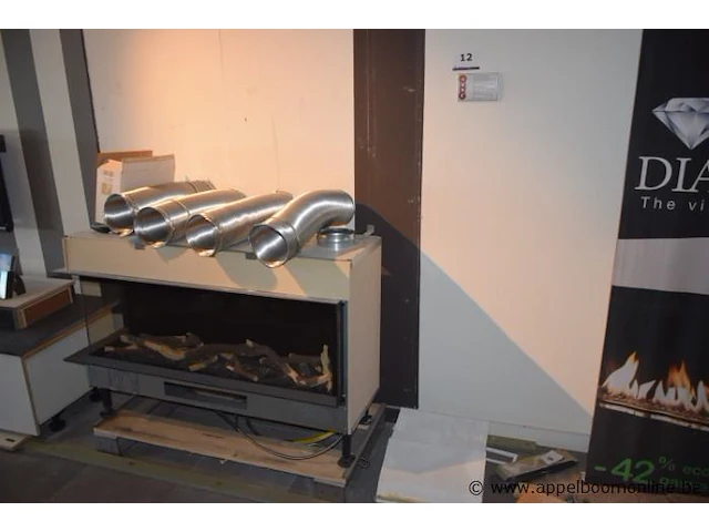 Showroom inbouw gashaard m-design 1300cl diamond gas, gedemonteerd - afbeelding 1 van  3