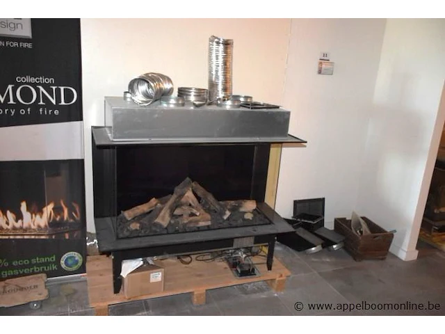 Showroom inbouw gashaard m-design true vision 1050 dc, ontspiegeld glas afm 114x93x63cm, gedemonteerd - afbeelding 1 van  3