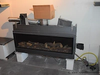 Showroom inbouw openhaard bellfires horizon bell xl, met centre fire brander afm 74x134x46cm, gedemonteerd