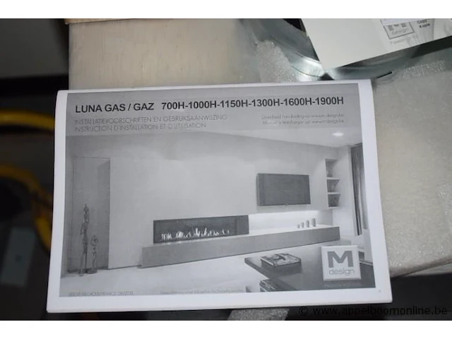 Showroom inbouw openhaard luna gas, gedemonteerd - afbeelding 2 van  2