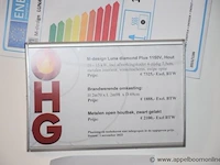 Showroom inbouw openhaard m-design luna diamond plus 1150v plus metalen houtbak zwart gelakt, gedemonteerd - afbeelding 3 van  3