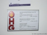 Showroom inbouw openhaard m-design venus 700 green+ afm 81x50x51cm plus ardoise aanbouw, gemonteerd - afbeelding 3 van  3
