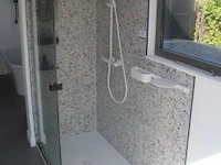 Showroom inloopdouche vv doucheplaat, glasplaat met railsysteem, regendouche afm plm 160x80x230cm - afbeelding 1 van  2