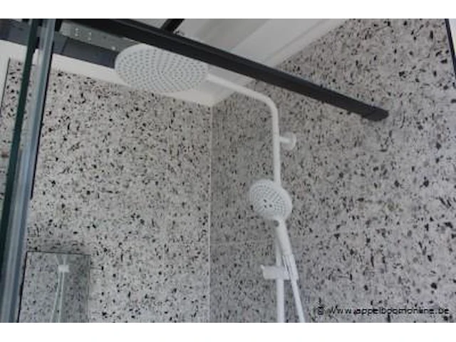 Showroom inloopdouche vv doucheplaat, glasplaat met railsysteem, regendouche afm plm 160x80x230cm - afbeelding 2 van  2