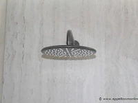 Showroom inloopdouche vv doucheplaat, glasplaat op rail en regendouche afm plm 140x90x240cm - afbeelding 3 van  3