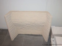 Showroom schoorsteenmantel uit natuursteen mocca creme afm 135x113cm, gedemonteerd - afbeelding 3 van  4