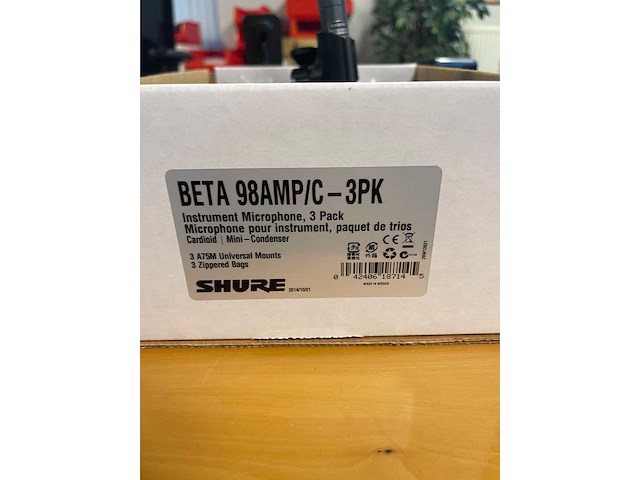 Shure - beta 98amp/c-3pk - microphone - afbeelding 1 van  3