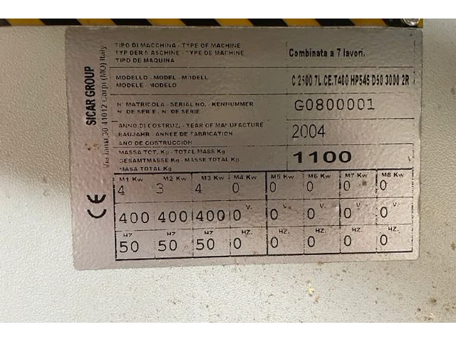 Sicar combine voor 7 bewerkingen - afbeelding 4 van  15