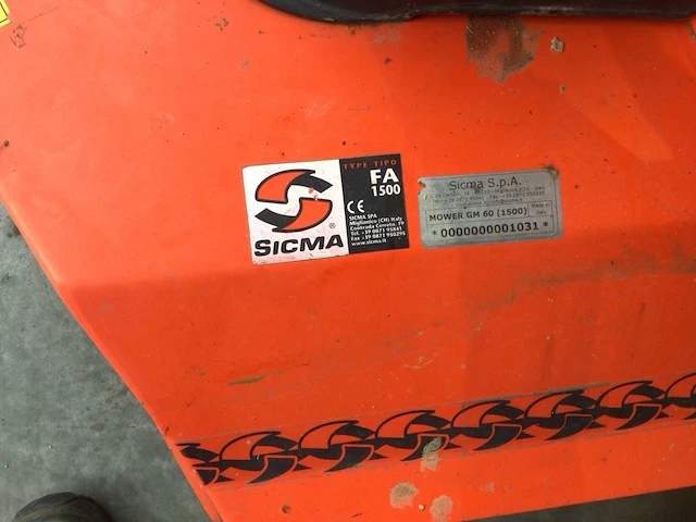 Sicma fa1500 tractor grasmaaier - afbeelding 5 van  8