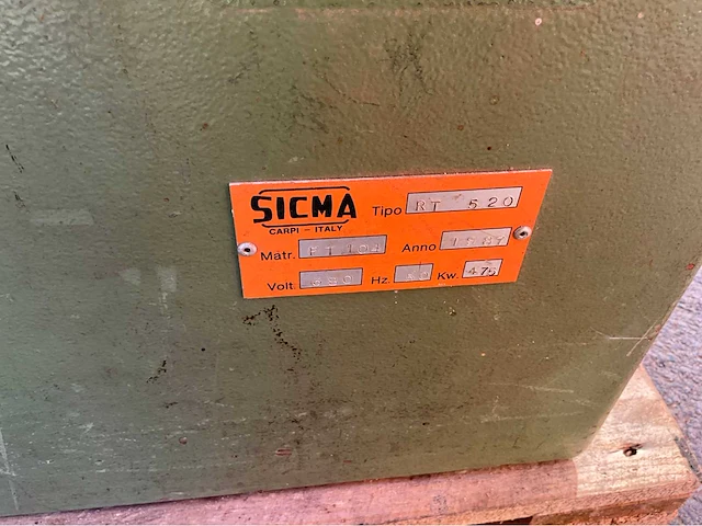Sicma vandiktebank – model rt 520 & sac vlakbank – sueri alfredo (sac) - afbeelding 9 van  18