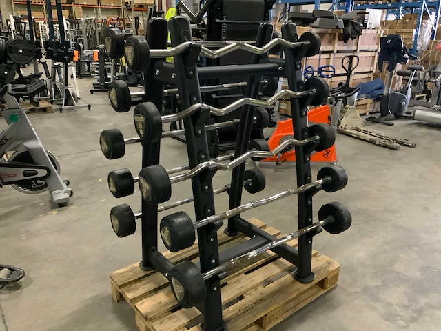 Sidea barbell rek met barbells 10t/m30kg x3 krachtstation - afbeelding 1 van  4