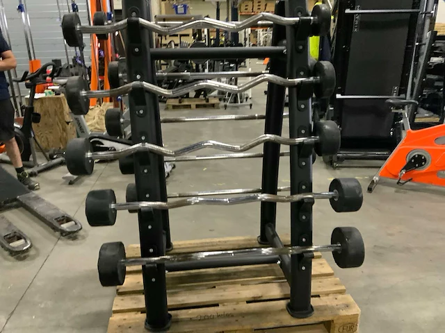 Sidea barbell rek met barbells 10t/m30kg x3 krachtstation - afbeelding 2 van  4