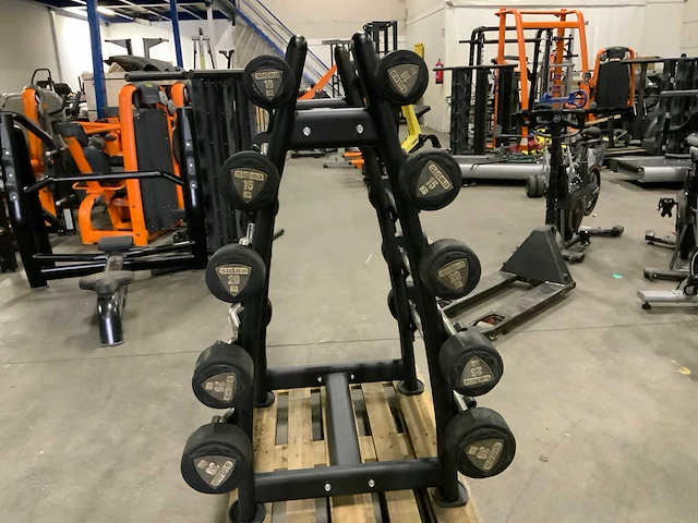 Sidea barbell rek met barbells 10t/m30kg x3 krachtstation - afbeelding 3 van  4