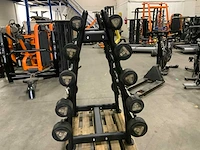 Sidea barbell rek met barbells 10t/m30kg x3 krachtstation - afbeelding 3 van  4