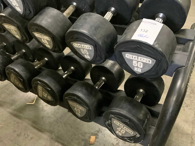 Sidea dumbell set pu 38 kg t/m 50kg krachtstation - afbeelding 2 van  5