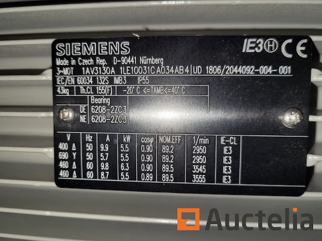 Siemens 1av3130a motor - 5,5 kw - afbeelding 3 van  5