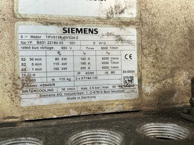 Siemens 1pv5138-4ws24-z servomotor - afbeelding 4 van  4