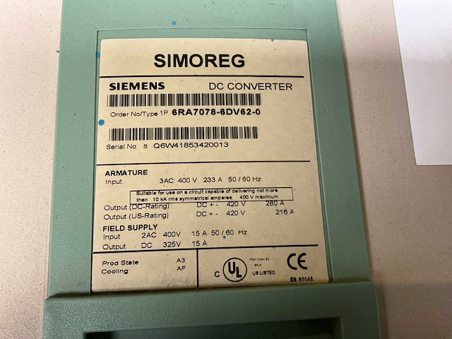 Siemens 6ra7078-6dv62-0 dc converter - afbeelding 7 van  7