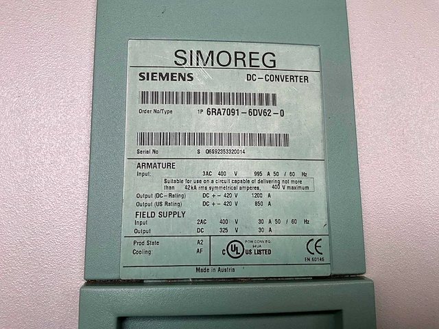 Siemens 6ra7091-6dv62-0 frequentieregelaar - afbeelding 9 van  9