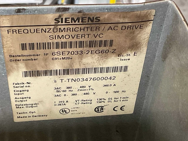 Siemens 6se7033-2eg60-z frequentieregelaar / ac drive - afbeelding 7 van  7
