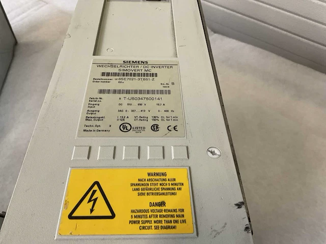 Siemens dc inverter simovert mc 6se7021-3tb51-z omvormer - afbeelding 3 van  5