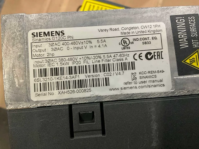 Siemens g120c pn frequentieregelaar (3x) - afbeelding 3 van  3