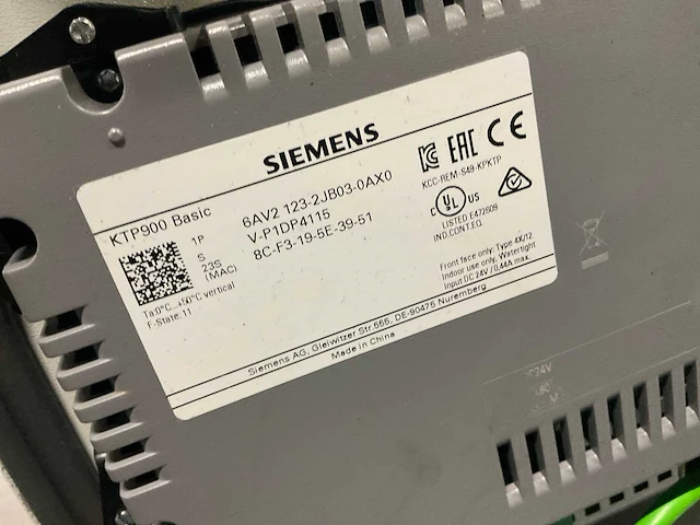 Siemens ktp900 simatic touchpanel bedieningspaneel - afbeelding 2 van  4