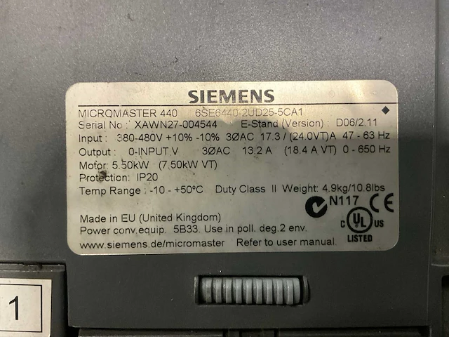 Siemens micromaster 440 frequentieregelaar - afbeelding 4 van  4