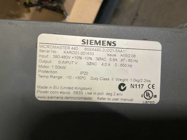 Siemens micromaster 440 frequentieregelaars (3x) - afbeelding 3 van  4
