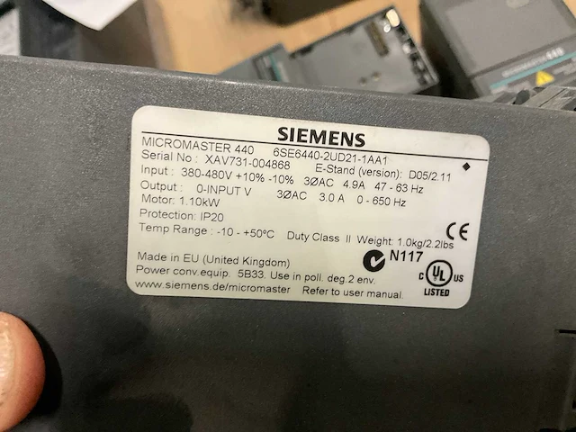 Siemens micromaster 440 frequentieregelaars (3x) - afbeelding 4 van  4