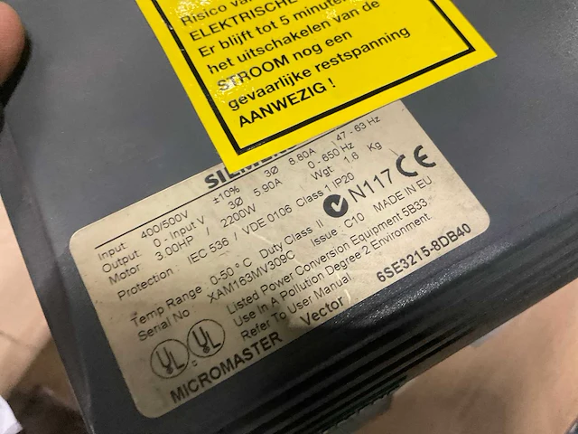 Siemens micromaster vector frequentieregelaar (3x) - afbeelding 3 van  3