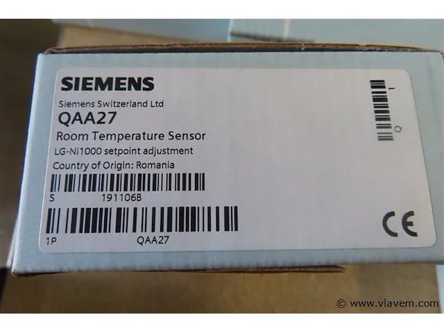 Siemens qaa27 kamer temperatuur sensor, 9 stuks - afbeelding 3 van  4